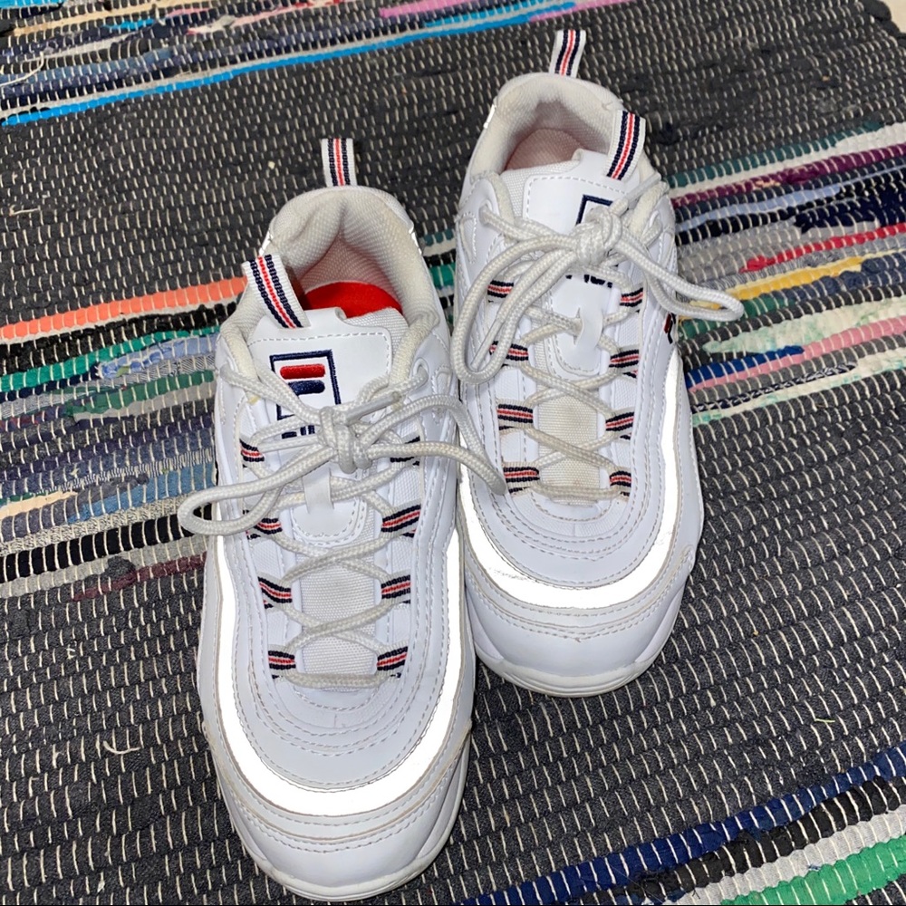 Chunky White Fila shoes